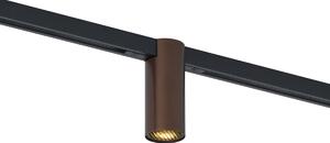 Modern spotlámpa sötét bronz színben 1 fázisú sínrendszerhez GU10 35mm - Slimline Nubee Honey