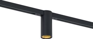Modern fekete spotlámpa 1 fázisú sínrendszerhez GU10 35mm - Slimline Nubee Honey