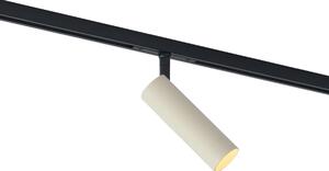 Modern bézs spotlámpa feketével 1 fázisú sínrendszerhez GU10 35mm - Slimline Uzzy