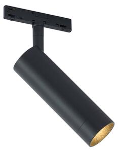 Modern fekete spotlámpa 1 fázisú sínrendszerhez GU10 35mm - Slimline Uzzy
