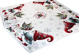 Karácsonyi zsenília terítő Levélelf 90x90 cm Chenille IT033