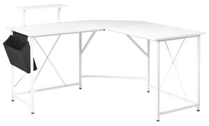 Sarok íróasztal TACONY Fehér 180 cm 140 cm Ágyneműtartóval