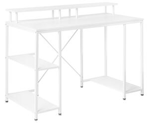 Íróasztal CADDO Fehér 120 cm 60 cm polcokkal