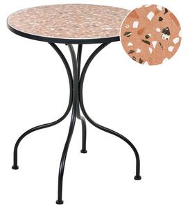 Bisztró asztal ADRANO 60 cm 60 cm Terrazzo hatású Fém Fekete
