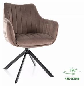 Azalia Velvet Forgó Bársony Étkezőszék Cappuccino