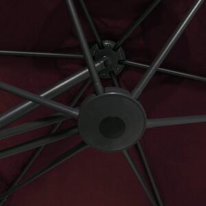 VidaXL bordó kültéri napernyő acélrúddal 300 cm