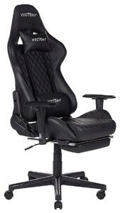 Gamer szék VICTORY Műbőr Fekete