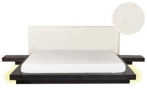 Ágy LED világítással Buklé ZEN 180 x 200 cm LED Sötét kőris