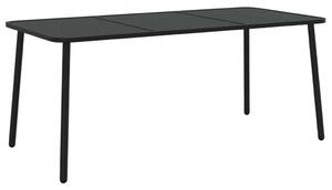 Modern Acél Kerti Asztal - 165x80x71 cm - Antracitszürke