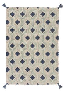Marco bézs-kék gyapjú szőnyeg, 120 x 170 cm - Flair Rugs