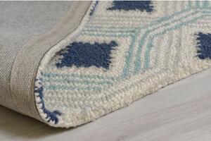 Marco bézs-kék gyapjú szőnyeg, 160 x 230 cm - Flair Rugs