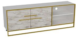 Polka arany-fehér tv állvány 160 x 56 x 38 cm