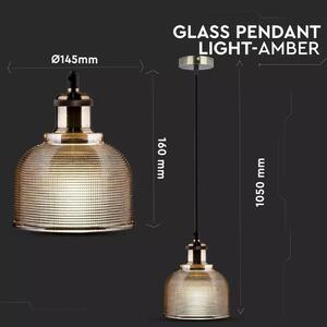 LED Solution Üveg Amber csillár E27 égőhöz, ø145mm