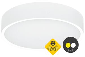 Ecolite CCT Fehér mennyezeti LED-lámpa, gömbölyű, 25W, mozgásérzékelővel