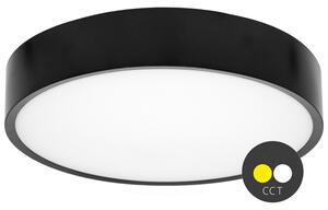 Ecolite CCT Fekete mennyezeti LED-lámpa, gömbölyű, 25W