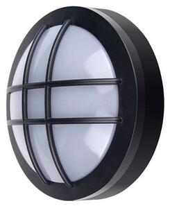 Solight Fekete mennyezeti/fali LED-világítás, gömbölyű, rácsos, 13W, IP65