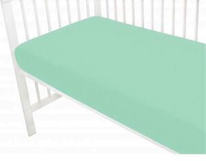 Baby Shop pamut,gumis lepedő 60*120 - 70*140 cm-es matracra használható - türkiz zöld