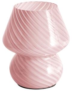 Rózsaszín üveg asztali lámpa 18 cm LOBO