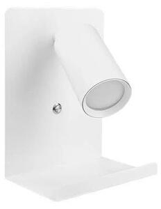 Illumaxx Fali spotlámpa polccal és USB töltővel 1xGU10/35W/230V fehér OS0055