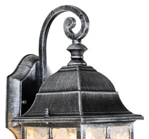 Romantikus kültéri fali lámpa antik ezüst - London