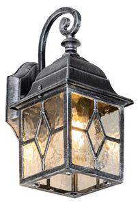 Romantikus kültéri fali lámpa antik ezüst - London