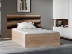 BELLA ágy 120x200 cm, sonoma tölgy Ágyrács: Lamellás ágyrács, Matrac: Deluxe 10 cm matrac