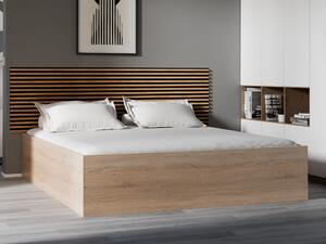BELLA ágy 180x200 cm, sonoma tölgy Ágyrács: Lamellás ágyrács, Matrac: Deluxe 10 cm matrac