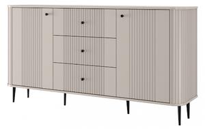 Versper komód 160 cm - kasmír / fekete lábak
