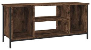 Füstös tölgyszínű szerelt fa tv-szekrény 102 x 35 x 45 cm