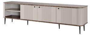 Vesper 3D TV-szekrény 187 cm - kasmír / diófa / fekete színű lábak