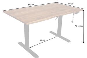 Állítható magasságú íróasztal Massive 140 cm akác