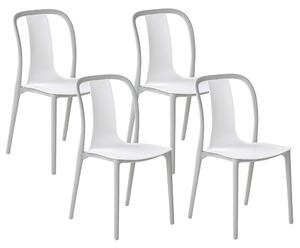 Kerti szék 4 részes készlet Szintetikus anyag Fehér SPEZIA