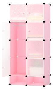 Műanyag elemes szekrény-rózsaszín