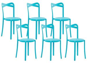Kerti szék 6 részes készlet Szintetikus anyag Türkiz CAMOGLI