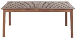 Kihúzható sötét faszínű kerti akácfa asztal 180/240 x 100 cm CESANA