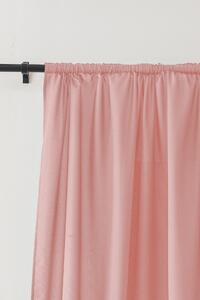 OXFORD rózsaszín függöny szalaggal 140x250 cm Felfüggesztés: Fém gyűrűk