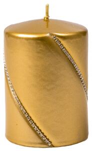Bolero henger gyertya, 9 x 7cm - Metál arany
