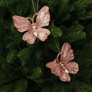 2db. Pillangó dísz 11.5 x 18.5cm - Rosegold