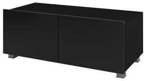 BUTORLINE TV szekrény CALABRIA CL3 fekete / fekete fényes