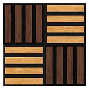Akusztikus falpanel Deco X bambusz hatású 60x60x1,8 cm