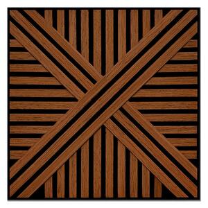 Akusztikus falpanel Deco VI dió hatású 60x60x1,8 cm