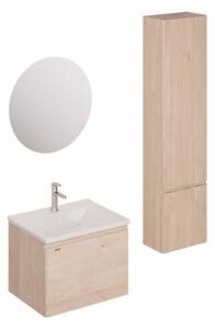 Fürdőszobagarnitúra mosdóval, mosdócsappal, kifolyóval és szifonnal Naturel Ancona akác KSETANCONA9