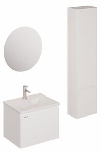 Fürdőszobagarnitúra mosdóval, mosogató csapteleppel, kifolyóval és szifonnal Naturel Ancona fehér KSETANCONA11
