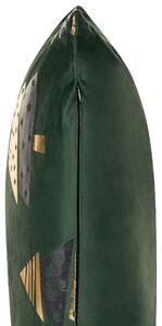Zöld bársony díszpárna kétdarabos szettben 45 x 45 cm GOLDSPRUCE