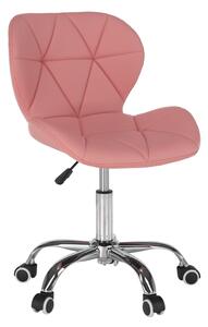 Irodai fotel, rózsaszín|króm, ARGUS