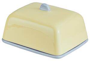 BUTTER kerámia vajtartó , sárga
