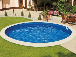 Ibiza kör alakú medence, 4 m * 1,2 m mély, szkimmer nyílással és