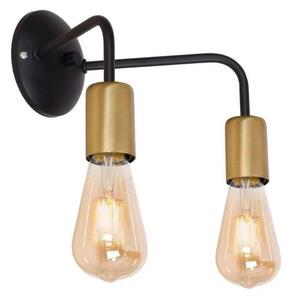 Luminex Fali lámpa BRENDA 2xE27/60W/230V fekete/arany LU1065