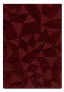 Borvörös kézi szövésű gyapjú szőnyeg 160x230 cm Shard Red – Flair Rugs
