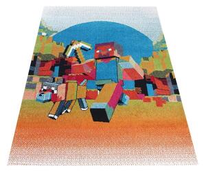 Gyerekszobai szőnyeg a MINECRAFT figurák motívumával Szélesség: 200 cm | Hossz: 290 cm